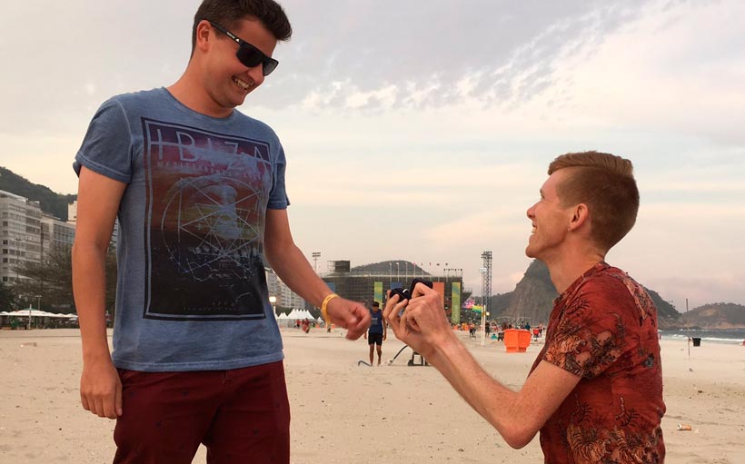 Tom Bosworth se decide y le pide matrimonio a su novio en R&iacute;o