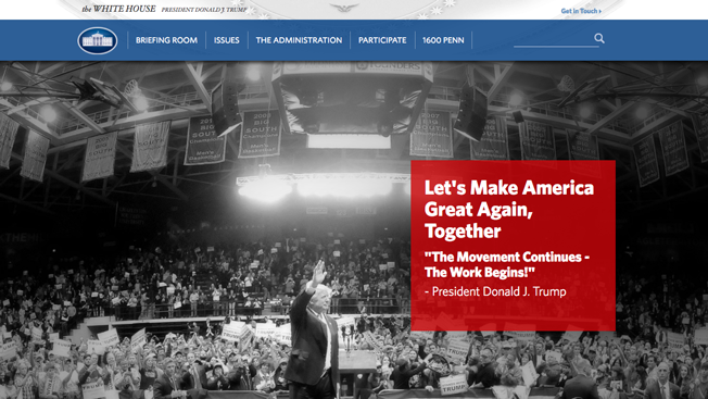 Casa Blanca Presidente Trump Web