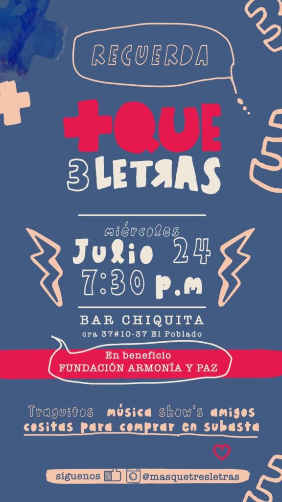 mas que tres letras - bar chiquita