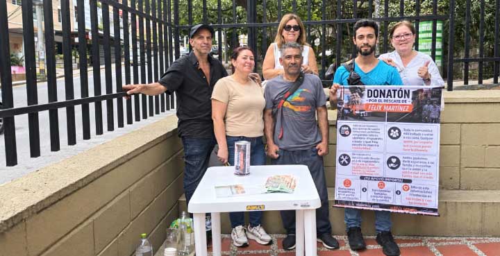 Comunidad de Manila durante la donatón realizada en apoyo a Félix Martínez