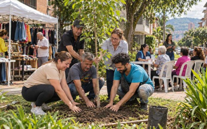 Habitantes de Manila participan en actividades comunitarias de solidaridad, salud, cuidado ambiental y participación ciudadana.